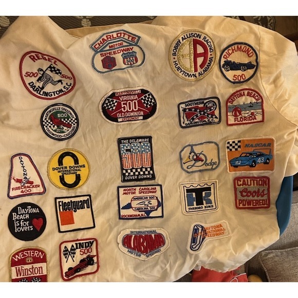 VTG RJR NASCAR Winston Cup Series Jacket XL W/ 28 VTG Patches 70s‎ 80s - Picture 3 of 6